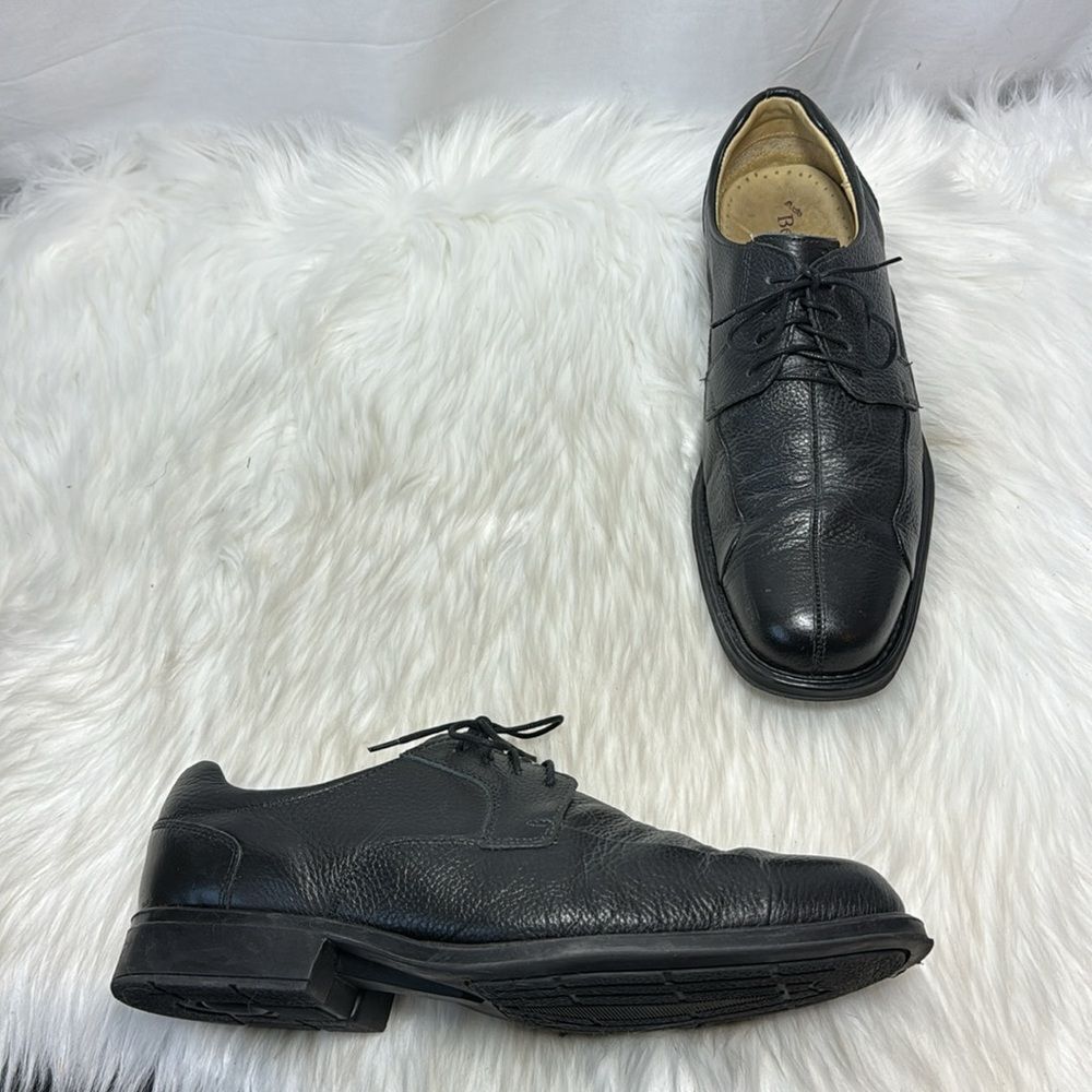 Belvedere Bay‎ Bridge Black Leather Lace Up.Oxfords Sz 10.5 EEE WIDE WIDTH